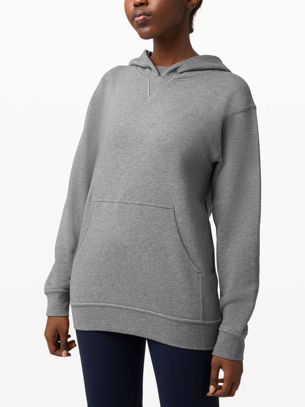 EUC Lululemon All Yours Women's Gray Fleece Pullover Sweatshirt Hoodie Size 2